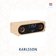 荷蘭Karlsson, Classic BT 竹木紋LED顯示屏音箱多功能時鐘鬧鐘