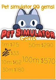 Roblox pet simulator 99 gems
