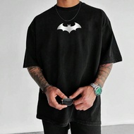 เสื้อยืดแขนสั้น พิมพ์การ์ตูนลายเรียบง่าย สำหรับผู้ชาย ความร่วมมือระหว่าง Warner Bros และ Batman สำหร
