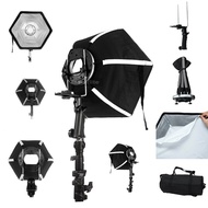 Flash Bracket + Hexagonal Softbox 55 Cm 22 Inch