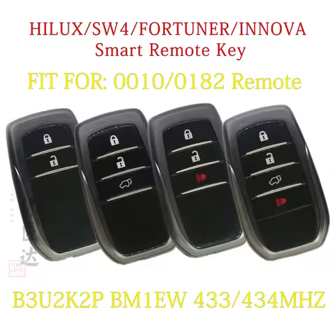 BaoJiangDd car key Fit for Toyota HILUX REVO INNOVA FORTUNER SW4 Smart 0010/0182 Remote car key FCC: