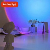 USB Robot Rainbow Sunset Projector Atmosphere Led Night Light Room Study Bedside Background Wall Hom