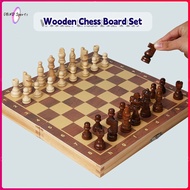 Wooden International Chess Set Tournament Size Chessman Solid Wood Chess Board Game Chess Set