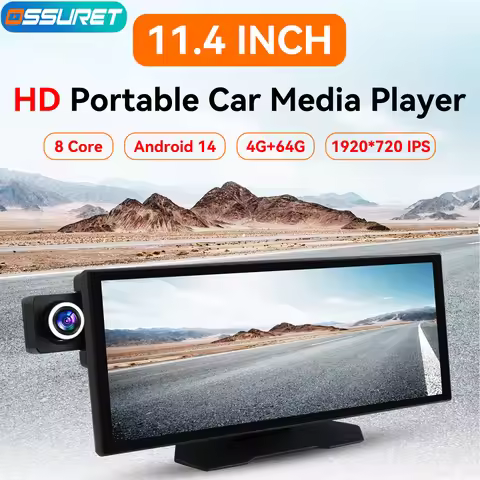 11.4 Inch Octa Core 4GB 64GB Wireless Carplay Android Auto HD Portable Dash Cam Car Screen Video Rec