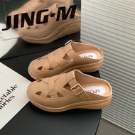 RENBEN Dép khoét lỗ Dép nữ đế dày Bộ đồ Pajamas mang lại sự thoải mái tiện lợi Dép nửa kiện thời tra