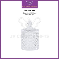 Doorgift Kaca Glassware | Candle Jar | Doorgift VIP Kahwin | Exclusive Gift | Balang Bekas Kaca | JV 4818