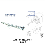 AS RODA BELAKANG NINJA R - As Tromol Ban Belakang Kawasaki Ninja (P 28cm D 15mm kunci 17mm mur 2