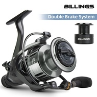 BILLINGS SIREN Seris Spinning Reel, Carp Fishing Reel With Double Brake System