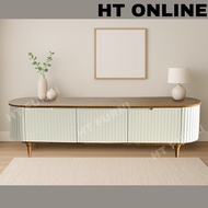 [HT ONLINE] 6ft Modern Scandinavian Tv Console Cabinet - Slatted Design TV Cabinet Minimalis Modern