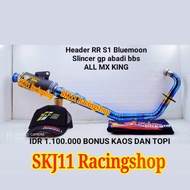 Knalpot Racing SJ88 MX KING Fullset Header Bluemoon GP Abadi non CLD