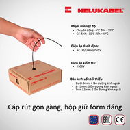 Dây cáp lõi đơn HELUKABEL H07V-K | Hộp 100m