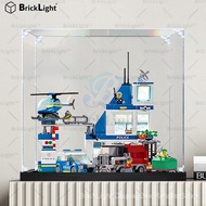 BrickLight™organizer display Cas for Lego60316Modern Police Station Building Block Figurine Storage 