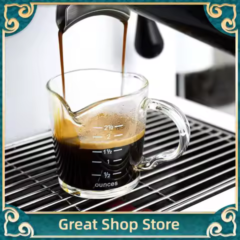 Airflow Espresso Cup Double-Mouthed Coffee Cup Ounce Cup Small Cup Heat-Resistant Glass Measuring Cu