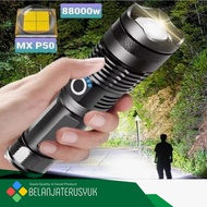 Paket lengkap Senter LED Tactical 200000 Lumens Xhp 50 - Kualitas BTY