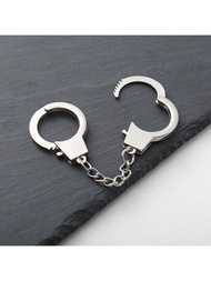 1入創意手銬造型鑰匙扣，簡約個性化手提包裝飾配件，適合作為送給朋友的禮物