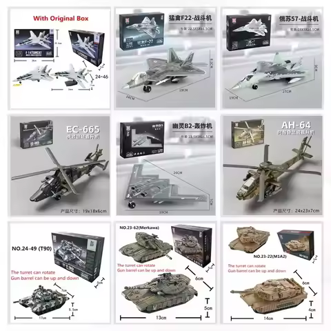 Simulation Model F22 F35 Fighter Aircraft B2 Bomber Military Tank Model Building SU35 SU57 airplane 