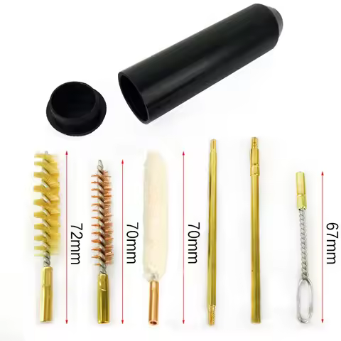 New 7pcs 22/45/357/9 mm 9 mm Black Pistol Cleaning Kit Hand Rod Brush Cleaning Tools