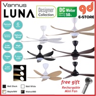 ALPHA Vannus - LUNA 5B 60 /56 / 40 / 46 / 36 Inch LED Light DC Motor Ceiling Fan with 5 Blades 6 Spe