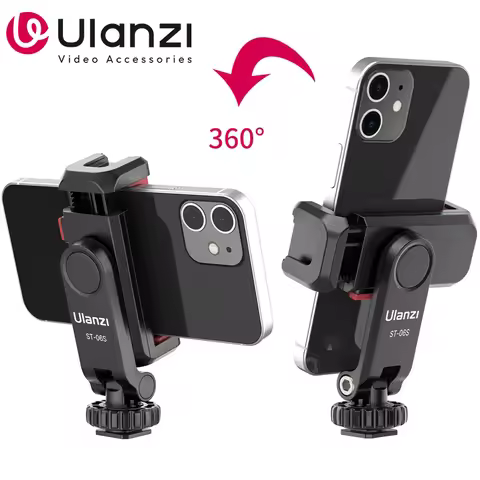 Ulanzi ST-06S Phone Holder Mount Clamp Clip Horizontal and vertical Shooting for Smartphone Cold Sho