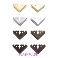FLASHPULSE Triangle Corner Furniture Fitting Vintage Corner Brackets Protector Edge Cover Decorative