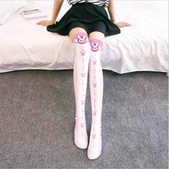 B5 Soc 4 Game Kawaii Lolita JK Girls Over Knee Thigh High Stockings Dva Cosplay The
