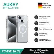 AUKEY iPhone 15 Premium Protection Clear Case PC-TM11-CL with MagSafe