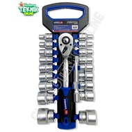 HL Socket Wrench Set 20pcs 1/2" HNL HL H&L HL72T20 6PT 8-32mm Ratchet Handle Ratchet Socket Wrench 1