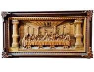 Pajangan Perjamuan Suci Perjamuan Yesus Perjamuan Kudus Perjamuan Terakhir Ukiran Kayu Jati