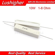 10pcs 10W Cement Resistance Resistor 1 2 5 8 Ohm 1R 2R 5R 8R