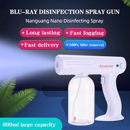 ❀ Spray Gun Sanitizer 800ml Wireless Fogging Machine Blue Light Nano Spray Gun Disinfectant Machine Spray Machine