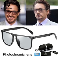 ฮาวาย Tony Stark เลนส์เปลี่ยนสีโพลาไรซ์แว่นตากันแดดแว่นตากันแดดขับรถกลางคืนเลนส์ 5 S การเปลี่ยนสี TRANSITION แว่นปรับตามแสงได้หมึกสีกรอบ