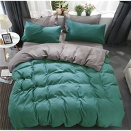 [ Queen Size Set ] Fitted Bedsheet Single Super Single Queen King Quilt Cover Pillow Bolster