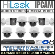 Techtronics | Hilook cctv package 4mp ip camera 8 channel 8 camera audio series