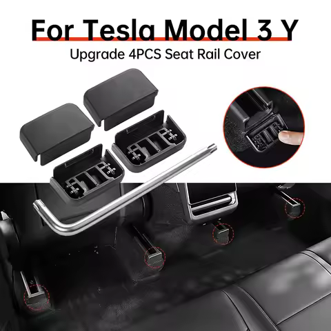 YZ For Tesla Model Y 3 Highland juniper 8-4pcs One-Piece Car Seat Rail Cover Protector Auto Interior