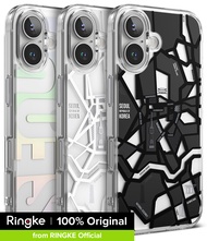 Ringke Fusion ดีไซน์สามารถใส่ได้กับ iPhone เคส16เคสแข็งด้านหลังลายกราฟิกทีพียูอ่อนและยืดหยุ่นกันชนทน