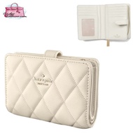 (CHAT BEFORE PURCHASE)BRAND NEW AUTHENTIC INSTOCK KATE SPADE CAREY MEDIUM COMPARTMENT BIFOLD WALLET KA591001 CREAM