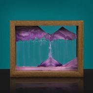 Rotatable Moving Sand Art Home Decor 3D Sandscape Quicksand Painting Hourglass Wooden Frame Flowing