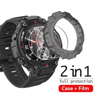 Fit For Amazfit T-REX Pro Watch Case Soft TPU Protective Cover Bumper Tempered Glass Screen Protector Film