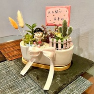 櫻桃小丸 台中 多肉組盆 多肉植物 述說小丸子 生日慶祝 桌上盆栽