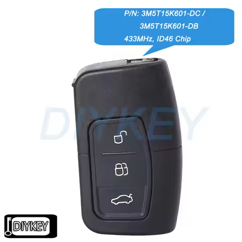 Smart Remote Car Key Fob 433MHz ID46 Chip for Ford C-Max Focus MK2 Kuga Mondeo Galaxy 2007 2008 2009