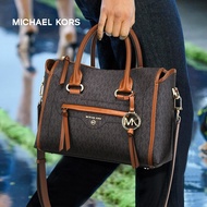 MICHAEL KORS mk handbags Carine large, medium and small portable diagonal one-shoulder motorcycle bag classic old flowe