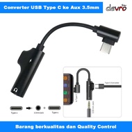 USB Type C to Aux 3.5mm Adapter with Charger Port - Type C to Aux Jack Converter - WQ145827