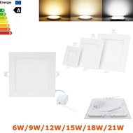 5X  Square LED Panel Light 9W 12W 15W 18W 21W Recessed Ceiling Down Lights