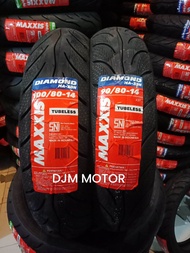 PAKET BAN MAXXIS RING 14 TUBLESS MATIC MAXXIS DIAMOND 90/80 +100/80 RING 14 BAN BARU  , 100% ORIGINAL, FREE PENTIL, FOR ALL MATIC