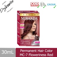 Miranda Premium MC-7 (Flowerinesss Red) Permanent Hair Color Professional Hair Color/ 70mL