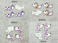 (4pcs) DIY Sewing Crafting Wooden Buttons Pop Art Dogs Decoration Scrapbook Materials Supplies