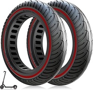 Amitor 8.5 Inch E Scooter Solid Tyres, Pack of 2, 8 1/2 x2 Solid Rubber Tyres, Puncture-proof Explos