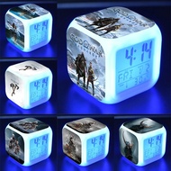 【Top-Rated Product】 Of War Ragnarok Kratos Alarm Clock Atreus Glow In Dark 7 Colors Changing Night Led Student Desk Clock With Thermometer