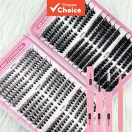 Lash Cluster Set 30D-100D, Soft Faux Mink Eyelash Extensions Natural Look for Beginners Eyelash Clus
