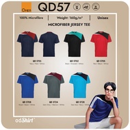 odShirt x Oren Sport QD57 Cut & Sew Microfiber Jersey Round Neck Short Sleeve T-Shirt